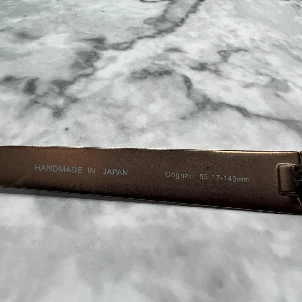 Carmen Marc Valvo Lucan Cognac Eyeglasses Frames Rectangle Brown 53-17-140 - Picture 9 of 11